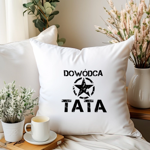 PODUSZKA 40x40cm DLA TATY Z NADRUKIEM JASIEK NA PREZENT DZIEŃ OJCA TATA