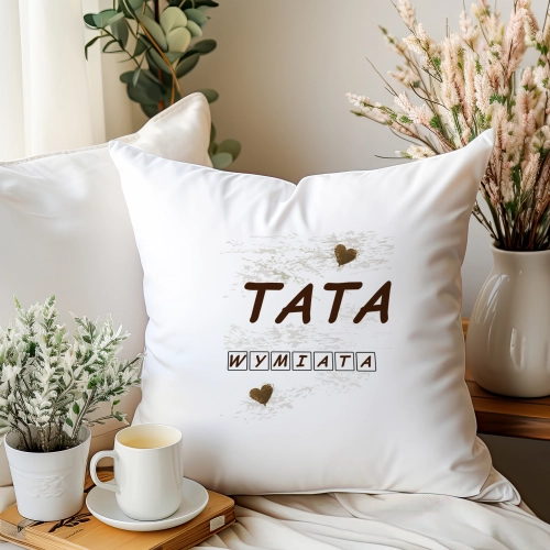 PODUSZKA 40x40cm DLA TATY Z NADRUKIEM JASIEK NA PREZENT DZIEŃ OJCA TATA