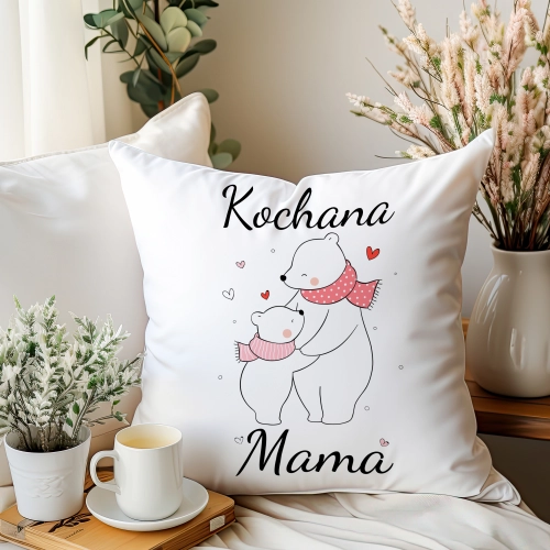 PODUSZKA 40x40cm DLA MAMY Z NADRUKIEM JASIEK NA PREZENT DZIEŃ MATKI MAMA