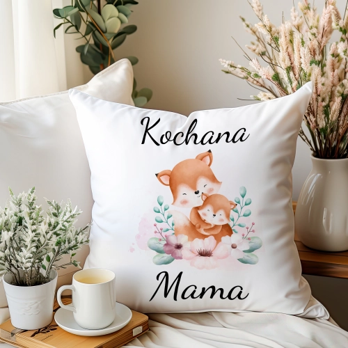 PODUSZKA 40x40cm DLA MAMY Z NADRUKIEM JASIEK NA PREZENT DZIEŃ MATKI MAMA