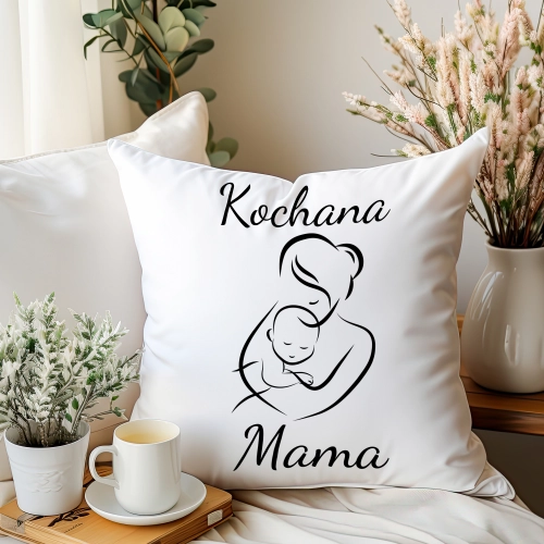 PODUSZKA 40x40cm DLA MAMY Z NADRUKIEM JASIEK NA PREZENT DZIEŃ MATKI MAMA