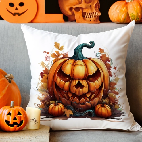 POSZEWKA DEKORACYJNA 40x40 JASIEK OZDOBNA HALLOWEENOWA HALLOWEEN DYNIA