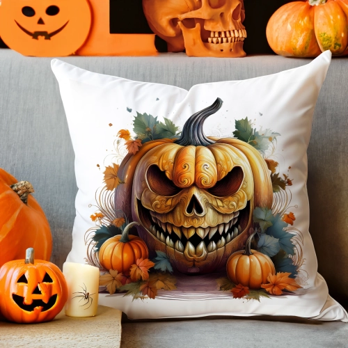 POSZEWKA DEKORACYJNA 40x40 JASIEK OZDOBNA HALLOWEENOWA HALLOWEEN DYNIA