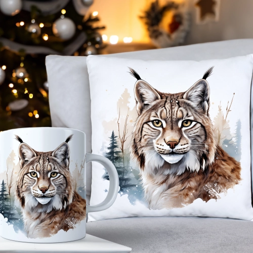 ŚWIĄTECZNY KOMPLET PODUSZKA 40x40 I KUBEK NA ŚWIĘTA MIKOŁAJ RENIFER PREZENT