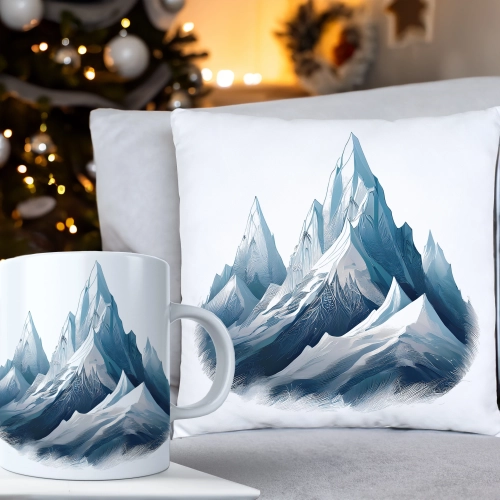 ŚWIĄTECZNY KOMPLET PODUSZKA 40x40 I KUBEK NA ŚWIĘTA MIKOŁAJ RENIFER PREZENT