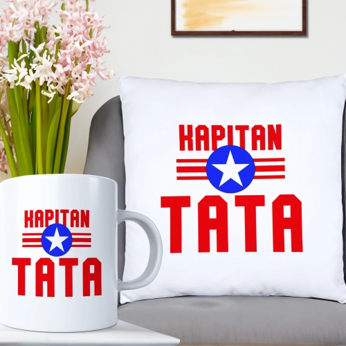 KOMPLET DLA TATY PODUSZKA 40X40CM + KUBEK 330ml NA PREZENT DZIEŃ OJCA TATA