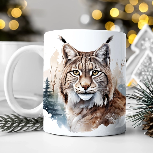 ZIMOWY KUBEK 330ml HERBATĘ KAWĘ PREZENT ŚWIĄTECZNY ŚWIĘTA RENIFER MIKOŁAJ