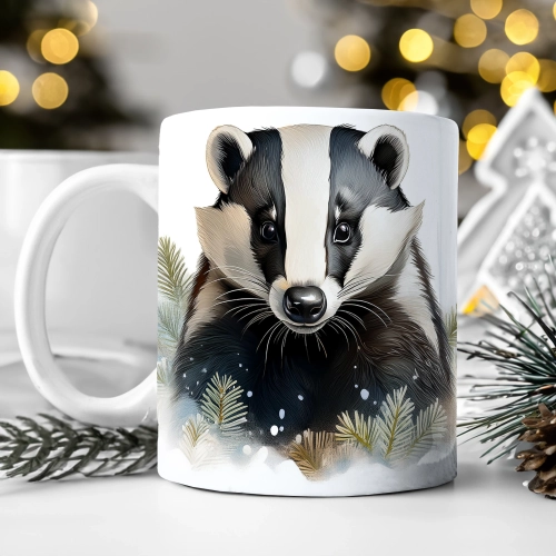 ZIMOWY KUBEK 330ml HERBATĘ KAWĘ PREZENT ŚWIĄTECZNY ŚWIĘTA RENIFER MIKOŁAJ