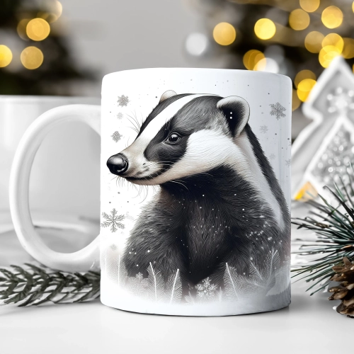 ZIMOWY KUBEK 330ml HERBATĘ KAWĘ PREZENT ŚWIĄTECZNY ŚWIĘTA RENIFER MIKOŁAJ