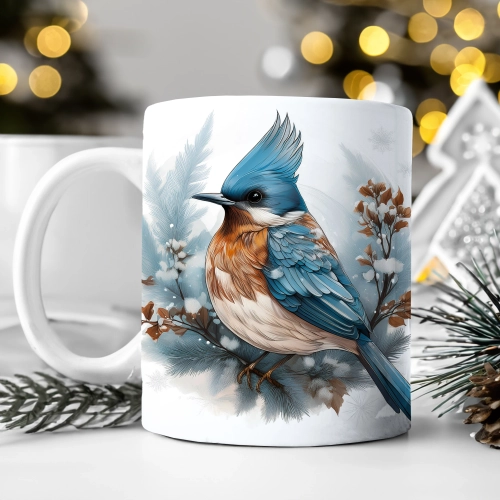 ZIMOWY KUBEK 330ml HERBATĘ KAWĘ PREZENT ŚWIĄTECZNY ŚWIĘTA RENIFER MIKOŁAJ