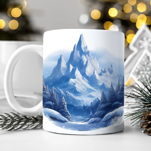 ZIMOWY KUBEK 330ml HERBATĘ KAWĘ PREZENT ŚWIĄTECZNY ŚWIĘTA RENIFER MIKOŁAJ