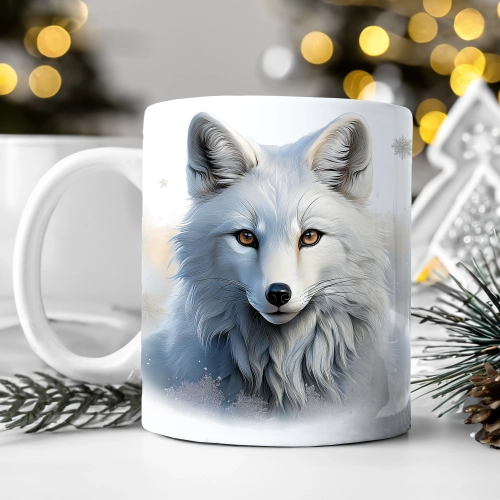 ZIMOWY KUBEK 330ml HERBATĘ KAWĘ PREZENT ŚWIĄTECZNY ŚWIĘTA RENIFER MIKOŁAJ