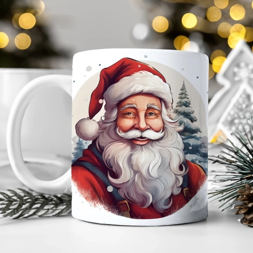 ZIMOWY KUBEK 330ml HERBATĘ KAWĘ PREZENT ŚWIĄTECZNY ŚWIĘTA RENIFER MIKOŁAJ