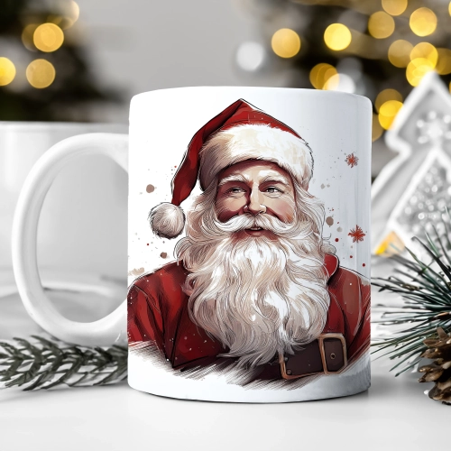 ZIMOWY KUBEK 330ml HERBATĘ KAWĘ PREZENT ŚWIĄTECZNY ŚWIĘTA RENIFER MIKOŁAJ