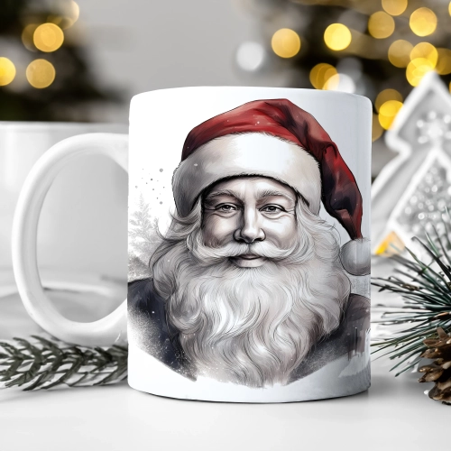 ZIMOWY KUBEK 330ml HERBATĘ KAWĘ PREZENT ŚWIĄTECZNY ŚWIĘTA RENIFER MIKOŁAJ