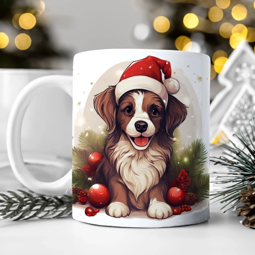 ZIMOWY KUBEK 330ml HERBATĘ KAWĘ PREZENT ŚWIĄTECZNY ŚWIĘTA RENIFER MIKOŁAJ