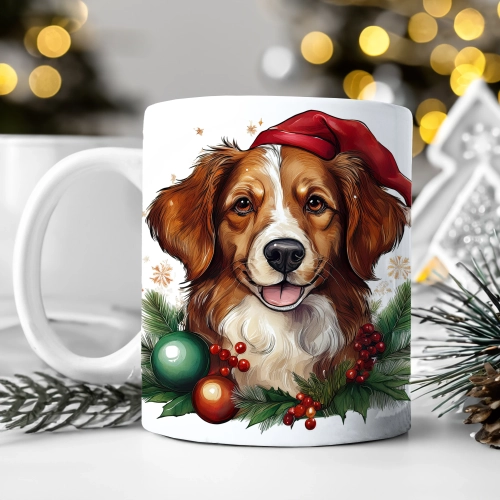 ZIMOWY KUBEK 330ml HERBATĘ KAWĘ PREZENT ŚWIĄTECZNY ŚWIĘTA RENIFER MIKOŁAJ