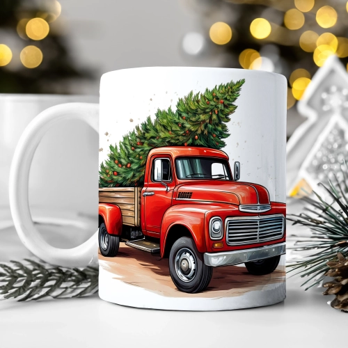 ZIMOWY KUBEK 330ml HERBATĘ KAWĘ PREZENT ŚWIĄTECZNY ŚWIĘTA RENIFER MIKOŁAJ