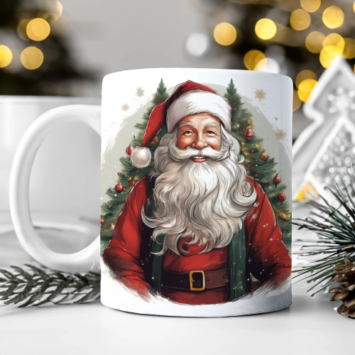 ZIMOWY KUBEK 330ml HERBATĘ KAWĘ PREZENT ŚWIĄTECZNY ŚWIĘTA RENIFER MIKOŁAJ