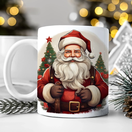 ZIMOWY KUBEK 330ml HERBATĘ KAWĘ PREZENT ŚWIĄTECZNY ŚWIĘTA RENIFER MIKOŁAJ