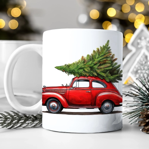 ZIMOWY KUBEK 330ml HERBATĘ KAWĘ PREZENT ŚWIĄTECZNY ŚWIĘTA RENIFER MIKOŁAJ