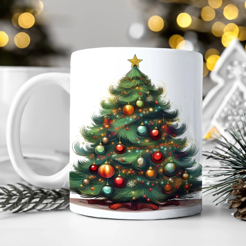 ZIMOWY KUBEK 330ml HERBATĘ KAWĘ PREZENT ŚWIĄTECZNY ŚWIĘTA RENIFER MIKOŁAJ