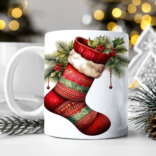 ZIMOWY KUBEK 330ml HERBATĘ KAWĘ PREZENT ŚWIĄTECZNY ŚWIĘTA RENIFER MIKOŁAJ