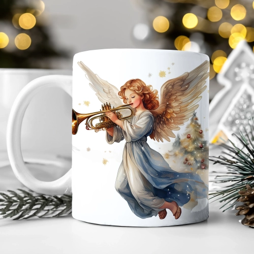 ZIMOWY KUBEK 330ml HERBATĘ KAWĘ PREZENT ŚWIĄTECZNY ŚWIĘTA RENIFER MIKOŁAJ