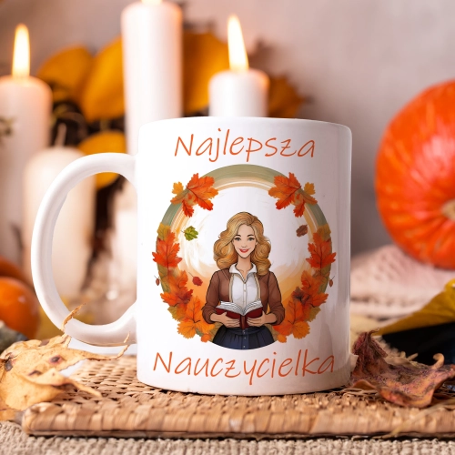 KUBEK DZIEŃ NAUCZYCIELA WYCHOWAWCY PREZENT NAUCZYCIEL NAUCZYCIELKA MATEMATYKI BIOLOGII POLSKIEGO CHEMII