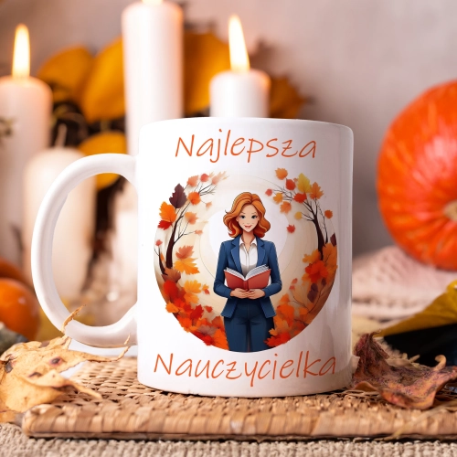 KUBEK DZIEŃ NAUCZYCIELA WYCHOWAWCY PREZENT NAUCZYCIEL NAUCZYCIELKA MATEMATYKI BIOLOGII POLSKIEGO CHEMII