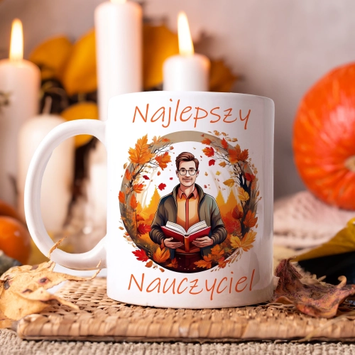 KUBEK DZIEŃ NAUCZYCIELA WYCHOWAWCY PREZENT NAUCZYCIEL NAUCZYCIELKA MATEMATYKI BIOLOGII POLSKIEGO CHEMII