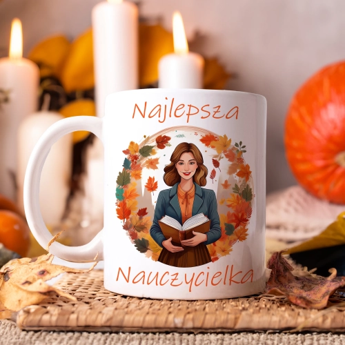 KUBEK DZIEŃ NAUCZYCIELA WYCHOWAWCY PREZENT NAUCZYCIEL NAUCZYCIELKA MATEMATYKI BIOLOGII POLSKIEGO CHEMII