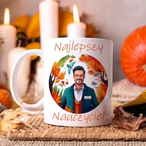 KUBEK DZIEŃ NAUCZYCIELA WYCHOWAWCY PREZENT NAUCZYCIEL NAUCZYCIELKA MATEMATYKI BIOLOGII POLSKIEGO CHEMII