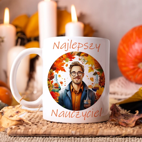 KUBEK DZIEŃ NAUCZYCIELA WYCHOWAWCY PREZENT NAUCZYCIEL NAUCZYCIELKA MATEMATYKI BIOLOGII POLSKIEGO CHEMII