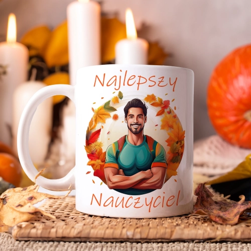 KUBEK DZIEŃ NAUCZYCIELA WYCHOWAWCY PREZENT NAUCZYCIEL NAUCZYCIELKA WF INFORMATYKI GEOGRAFII MATEMATYKI BIOLOGII POLSKIEGO