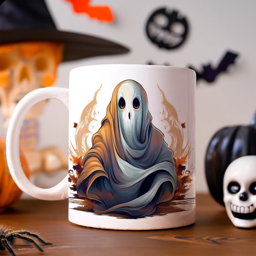 HALLOWEENOWY KUBEK 330ml NA HERBATĘ KAWĘ NA PREZENT DUCH DYNIE