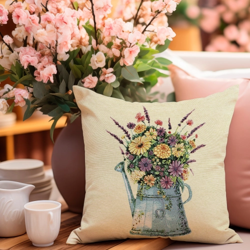 POSZEWKA WIELKANOCNA 45x45 GOBELINOWA VINTAGE GĘŚ GĄSKA DEKORACYJNA PISANKI