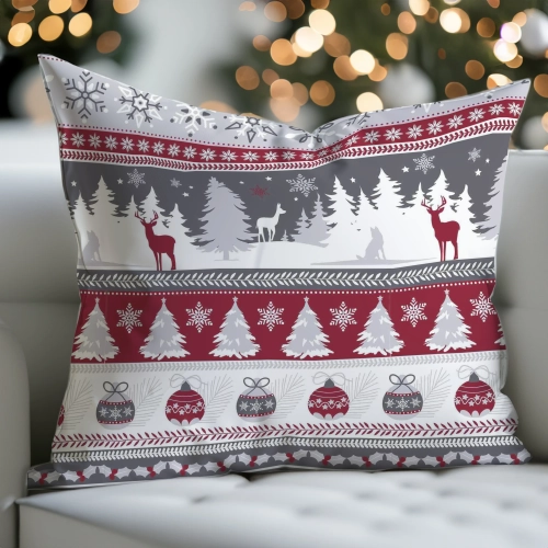 LUKSUSOWA ŚWIĄTECZNA POSZEWKA DEKORACYJNA 50x60 OZDOBNA 100% BAWEŁNA