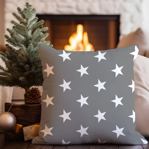 LUKSUSOWA ŚWIĄTECZNA POSZEWKA DEKORACYJNA 45x45 JASIEK 100% BAWEŁNA PREMIUM