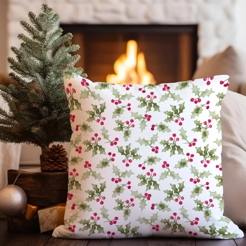 LUKSUSOWA ŚWIĄTECZNA POSZEWKA DEKORACYJNA 45x45 JASIEK 100% BAWEŁNA PREMIUM