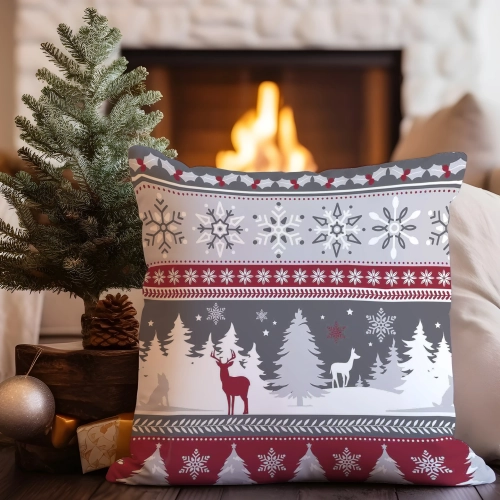 LUKSUSOWA ŚWIĄTECZNA POSZEWKA DEKORACYJNA 40x40 JASIEK 100% BAWEŁNA PREMIUM