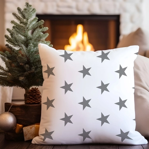 LUKSUSOWA ŚWIĄTECZNA POSZEWKA DEKORACYJNA 45x45 JASIEK 100% BAWEŁNA PREMIUM