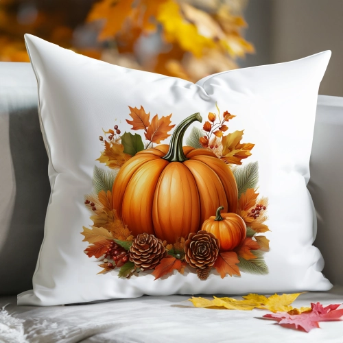 POSZEWKA DEKORACYJNA 50x70 JASIEK OZDOBNA JESIENNA DYNIA SZYSZKI