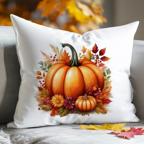 POSZEWKA DEKORACYJNA 50x70 JASIEK OZDOBNA JESIENNA DYNIA JESIENNE LIŚCIE
