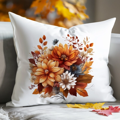 POSZEWKA DEKORACYJNA 50x70 JASIEK OZDOBNA JESIENNA JESIENNE KWIATY