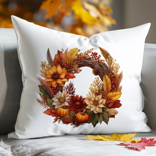 POSZEWKA DEKORACYJNA 40x60 JASIEK OZDOBNA JESIENNA LIŚCIE KWIATY