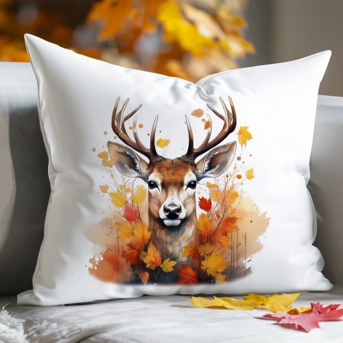 POSZEWKA DEKORACYJNA 50x70 JASIEK OZDOBNA JESIENNA JELEŃ