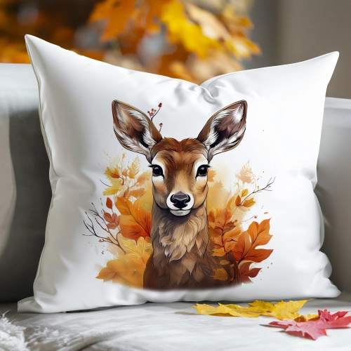 POSZEWKA DEKORACYJNA 50x70 JASIEK OZDOBNA JESIENNA JELEŃ SARNA