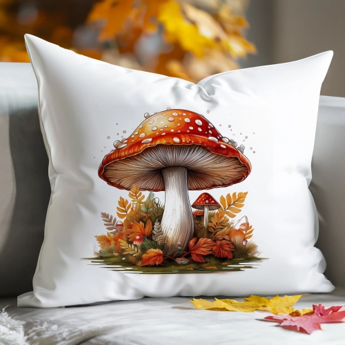 POSZEWKA DEKORACYJNA 40x60 JASIEK OZDOBNA JESIENNA MUCHOMOR