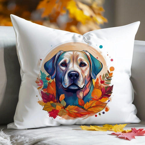 POSZEWKA DEKORACYJNA 50x70 JASIEK OZDOBNA JESIENNA PIES